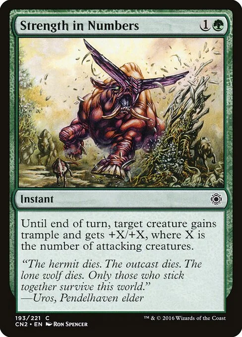 Strength in Numbers, carta Magic di tipo Instant illustrata da Ron Spencer