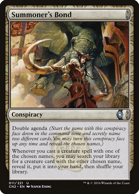 Summoner's Bond, carta Magic di tipo Conspiracy illustrata da Jesper Ejsing