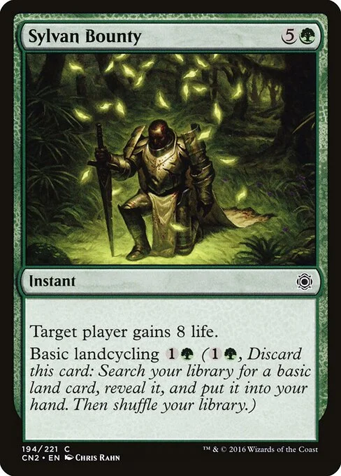 Sylvan Bounty, carta Magic di tipo Instant illustrata da Chris Rahn