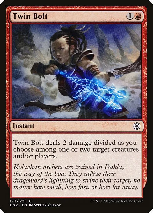 Twin Bolt, carta Magic di tipo Instant illustrata da Svetlin Velinov
