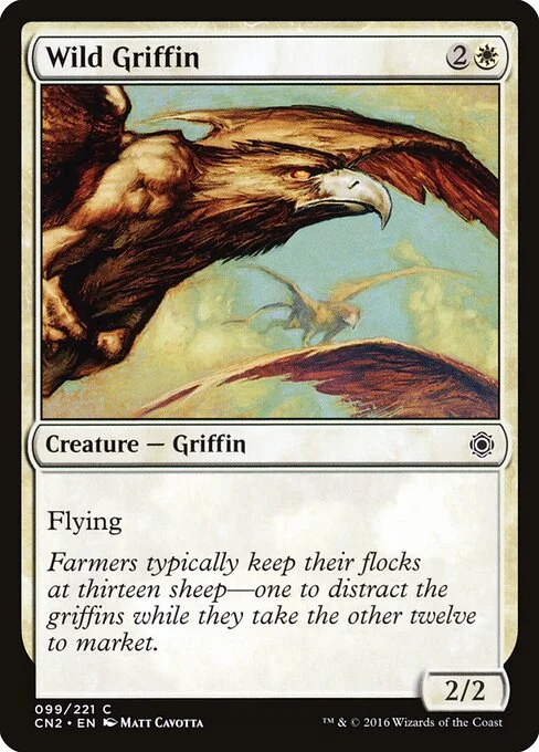 Wild Griffin, carta Magic di tipo Creature — Griffin illustrata da Matt Cavotta