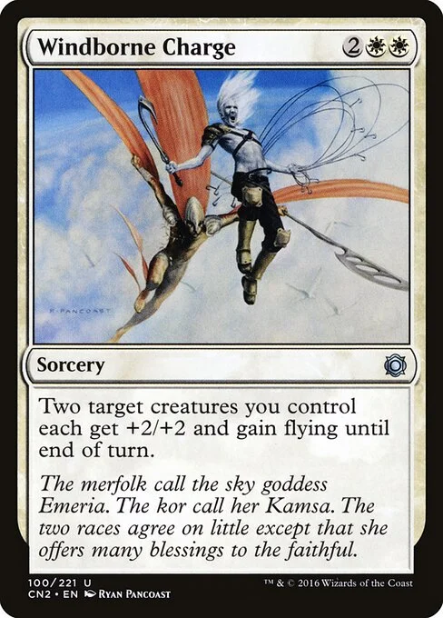 Windborne Charge, carta Magic di tipo Sorcery illustrata da Ryan Pancoast