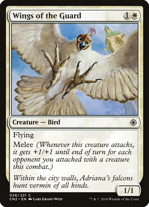 Wings of the Guard, carta Magic di tipo Creature — Bird illustrata da Lars Grant-West