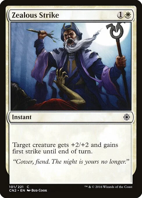 Zealous Strike, carta Magic di tipo Instant illustrata da Bud Cook