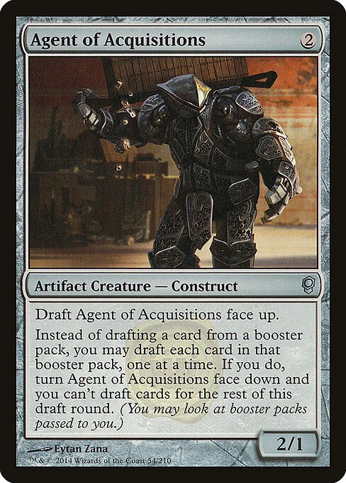 Agent of Acquisitions, carta Magic di tipo Artifact Creature — Construct illustrata da Eytan Zana