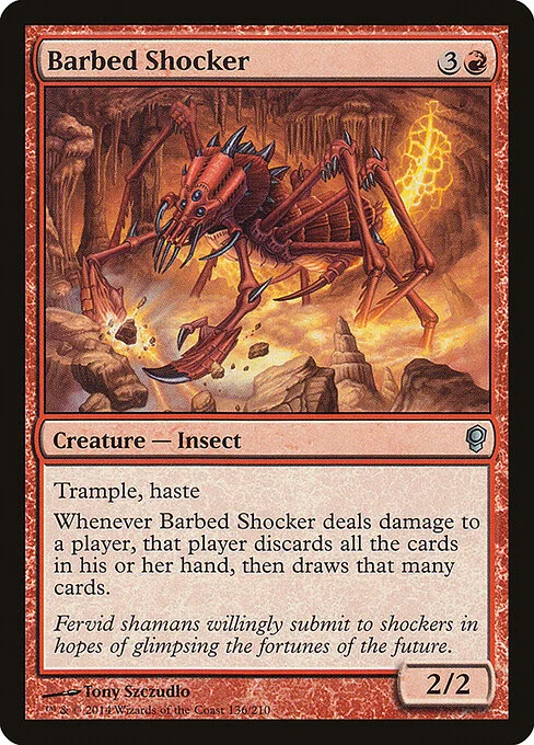 Barbed Shocker, carta Magic di tipo Creature — Insect illustrata da Tony Szczudlo
