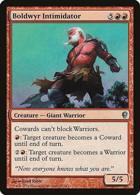 Boldwyr Intimidator, carta Magic di tipo Creature — Giant Warrior illustrata da Esad Ribic