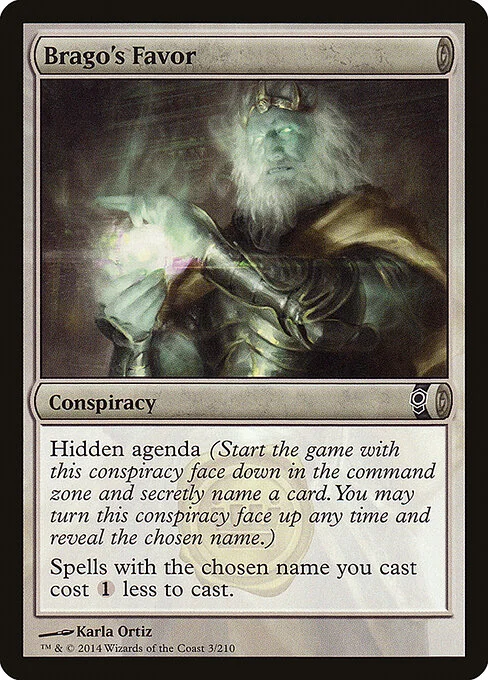 Brago's Favor, carta Magic di tipo Conspiracy illustrata da Karla Ortiz