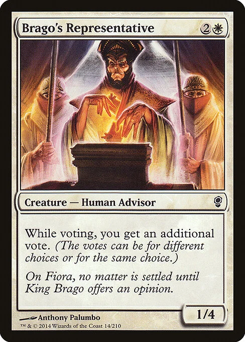 Brago's Representative, carta Magic di tipo Creature — Human Advisor illustrata da Anthony Palumbo