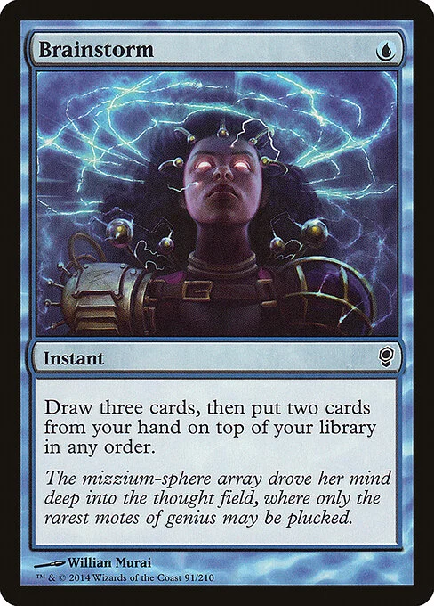 Brainstorm, carta Magic di tipo Instant illustrata da Willian Murai