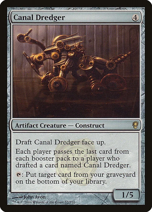 Canal Dredger, carta Magic di tipo Artifact Creature — Construct illustrata da John Avon