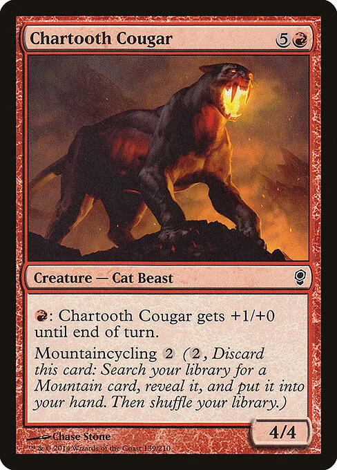 Chartooth Cougar, carta Magic di tipo Creature — Cat Beast illustrata da Chase Stone
