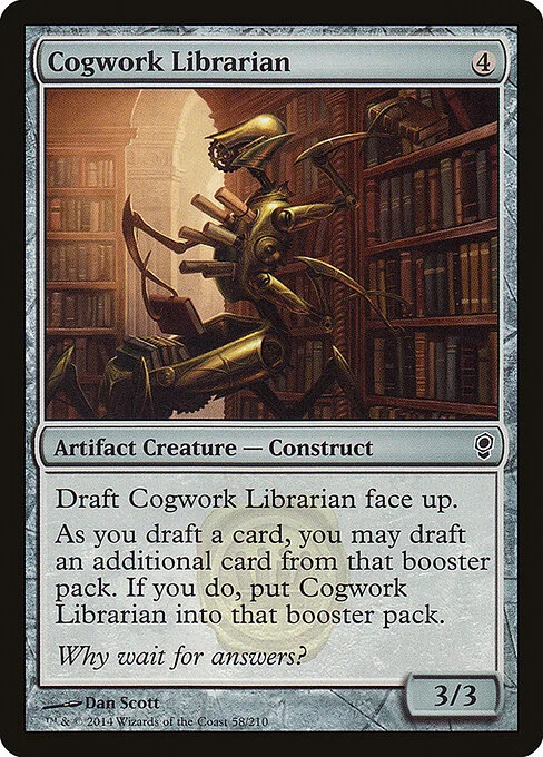 Cogwork Librarian, carta Magic di tipo Artifact Creature — Construct illustrata da Dan Murayama Scott