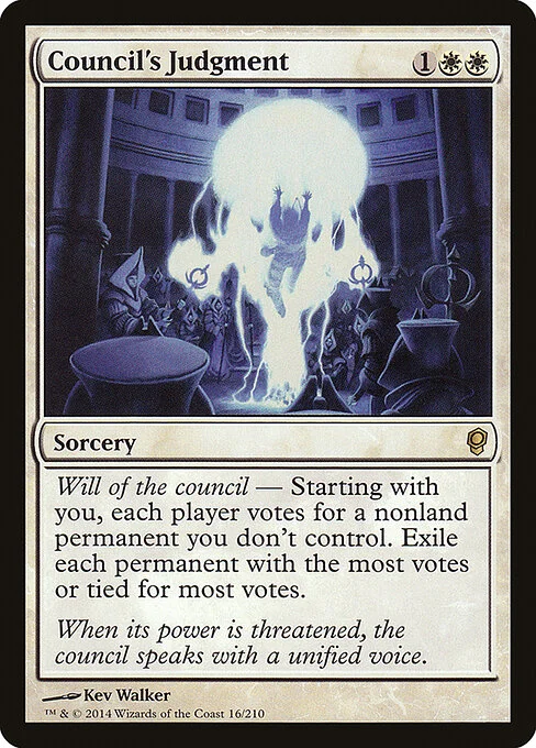 Council's Judgment, carta Magic di tipo Sorcery illustrata da Kev Walker