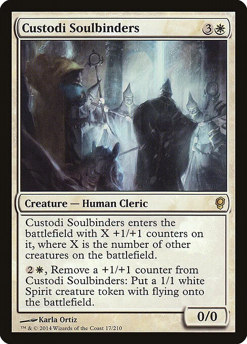 Custodi Soulbinders, carta Magic di tipo Creature — Human Cleric illustrata da Karla Ortiz