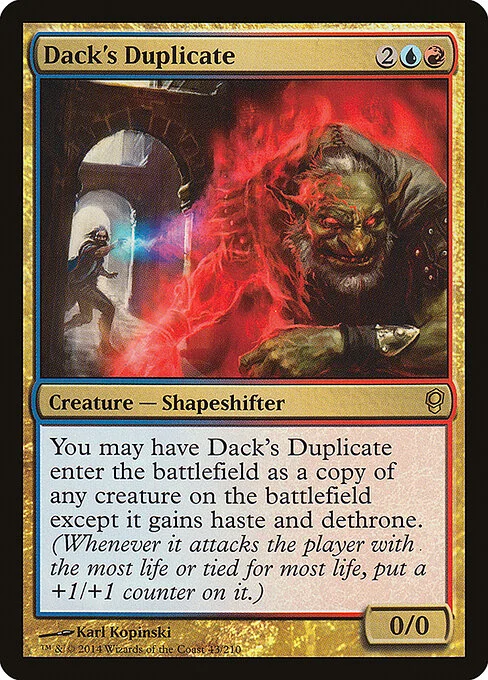 Dack's Duplicate, carta Magic di tipo Creature — Shapeshifter illustrata da Karl Kopinski