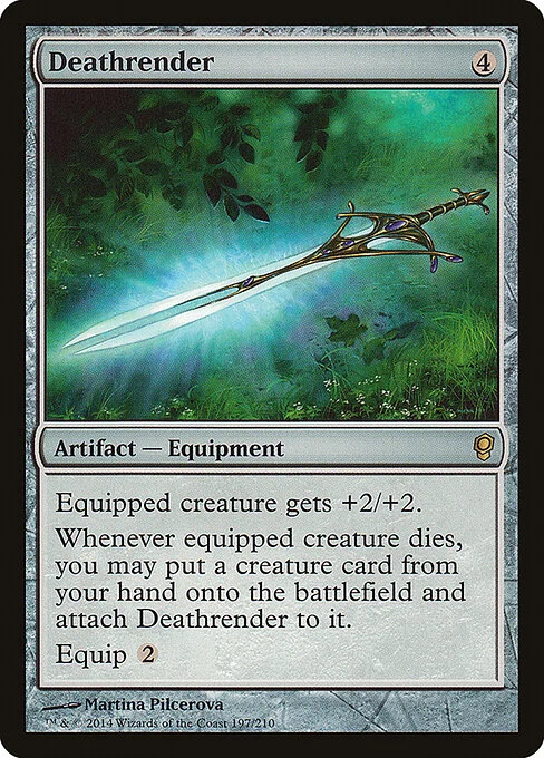 Deathrender, carta Magic di tipo Artifact — Equipment illustrata da Martina Pilcerova