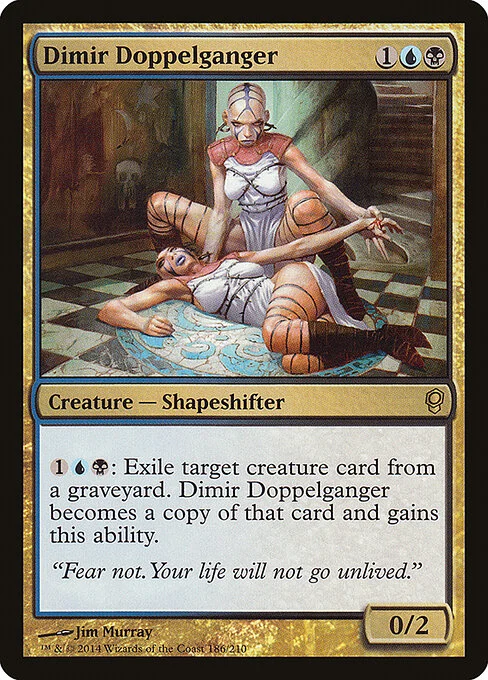 Dimir Doppelganger, carta Magic di tipo Creature — Shapeshifter illustrata da Jim Murray