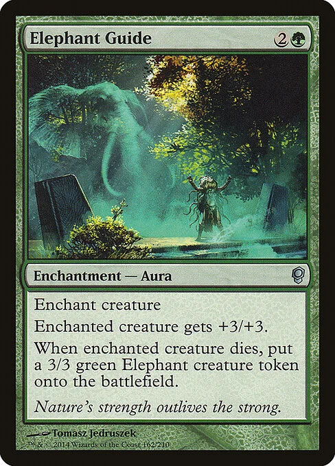 Elephant Guide, carta Magic di tipo Enchantment — Aura illustrata da Tomasz Jedruszek