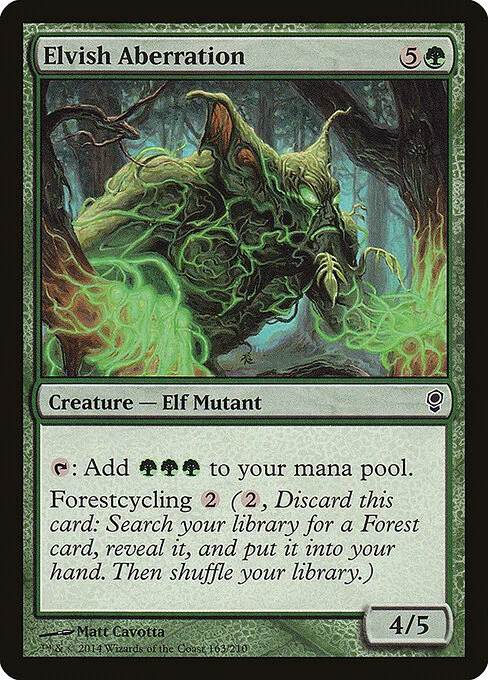Elvish Aberration, carta Magic di tipo Creature — Elf Mutant illustrata da Matt Cavotta