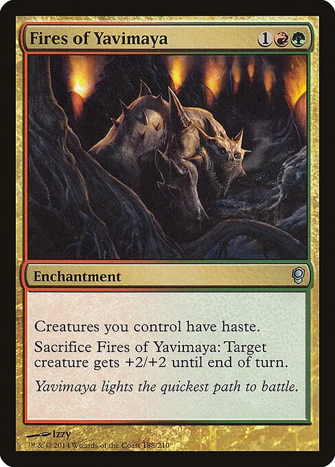 Fires of Yavimaya, carta Magic di tipo Enchantment illustrata da Izzy