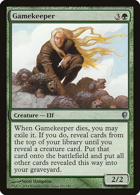 Gamekeeper, carta Magic di tipo Creature — Elf illustrata da Scott Hampton