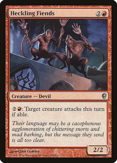Heckling Fiends, carta Magic di tipo Creature — Devil illustrata da Clint Cearley