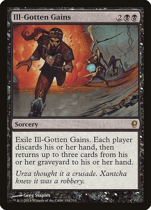 Ill-Gotten Gains, carta Magic di tipo Sorcery illustrata da Greg Staples