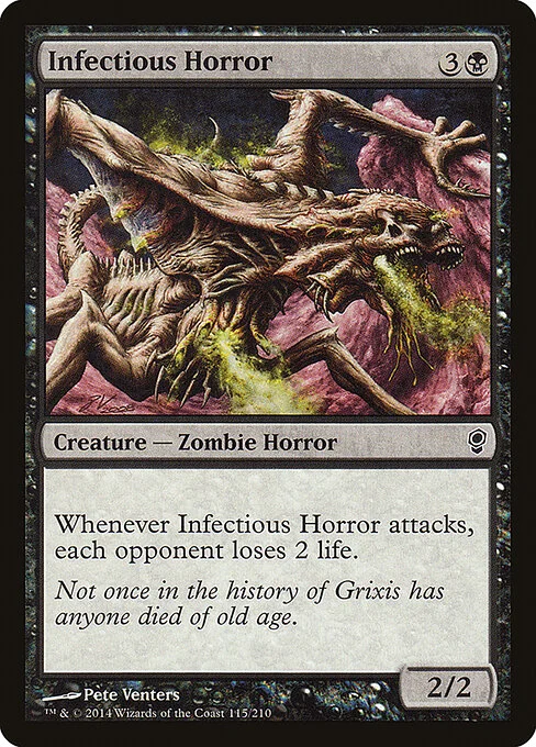 Infectious Horror, carta Magic di tipo Creature — Zombie Horror illustrata da Pete Venters