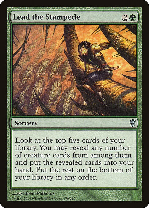 Lead the Stampede, carta Magic di tipo Sorcery illustrata da Efrem Palacios
