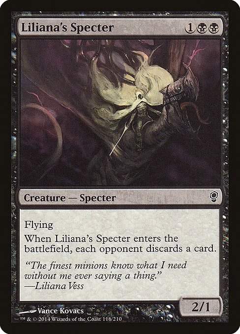 Liliana's Specter, carta Magic di tipo Creature — Specter illustrata da Vance Kovacs