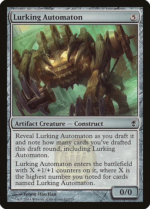 Lurking Automaton, carta Magic di tipo Artifact Creature — Construct illustrata da Yeong-Hao Han