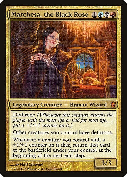 Marchesa, the Black Rose, carta Magic di tipo Legendary Creature — Human Wizard illustrata da Matt Stewart