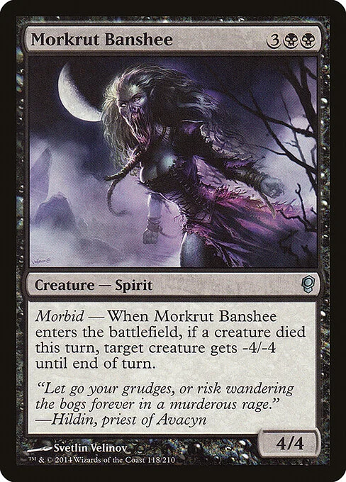 Morkrut Banshee, carta Magic di tipo Creature — Spirit illustrata da Svetlin Velinov
