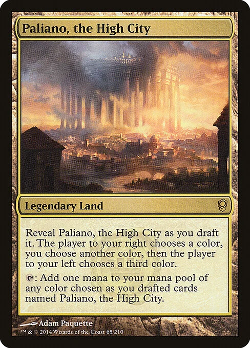 Paliano, the High City, carta Magic di tipo Legendary Land illustrata da Adam Paquette