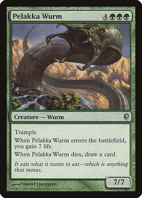 Pelakka Wurm, carta Magic di tipo Creature — Wurm illustrata da Daniel Ljunggren