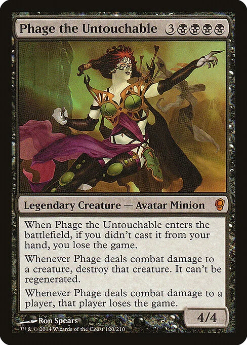 Phage the Untouchable, carta Magic di tipo Legendary Creature — Avatar Minion illustrata da Ron Spears