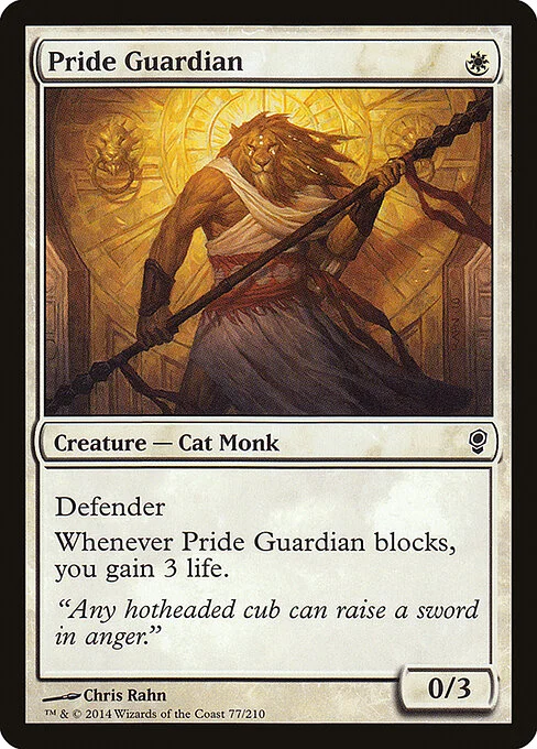 Pride Guardian, carta Magic di tipo Creature — Cat Monk illustrata da Chris Rahn
