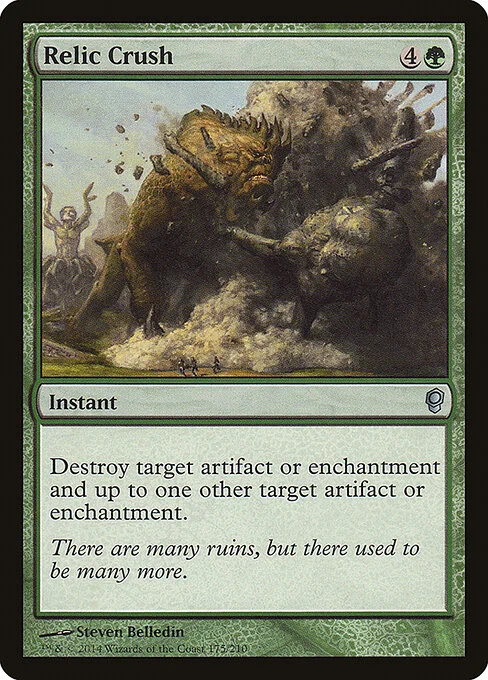 Relic Crush, carta Magic di tipo Instant illustrata da Steven Belledin