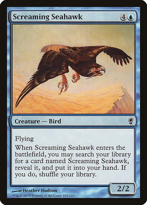 Screaming Seahawk, carta Magic di tipo Creature — Bird illustrata da Heather Hudson
