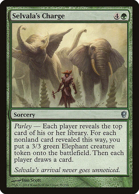 Selvala's Charge, carta Magic di tipo Sorcery illustrata da Dan Murayama Scott