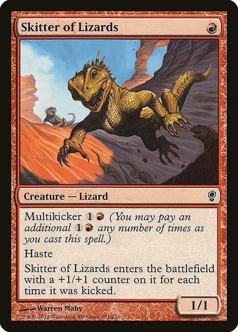 Skitter of Lizards, carta Magic di tipo Creature — Lizard illustrata da Warren Mahy