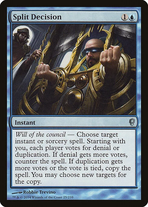 Split Decision, carta Magic di tipo Instant illustrata da Robbie Trevino
