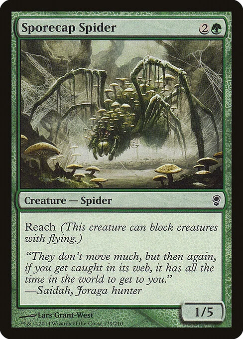 Sporecap Spider, carta Magic di tipo Creature — Spider illustrata da Lars Grant-West