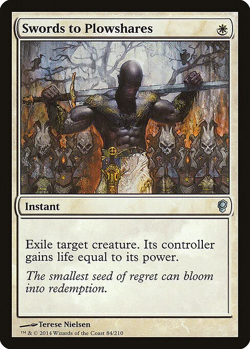 Swords to Plowshares, carta Magic di tipo Instant illustrata da Terese Nielsen