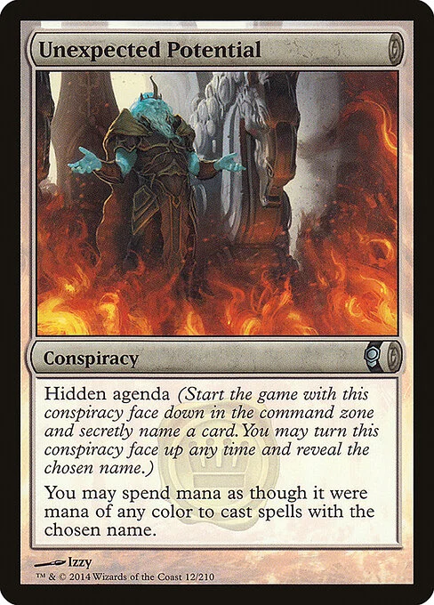 Unexpected Potential, carta Magic di tipo Conspiracy illustrata da Izzy