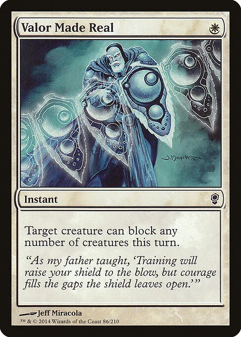 Valor Made Real, carta Magic di tipo Instant illustrata da Jeff Miracola