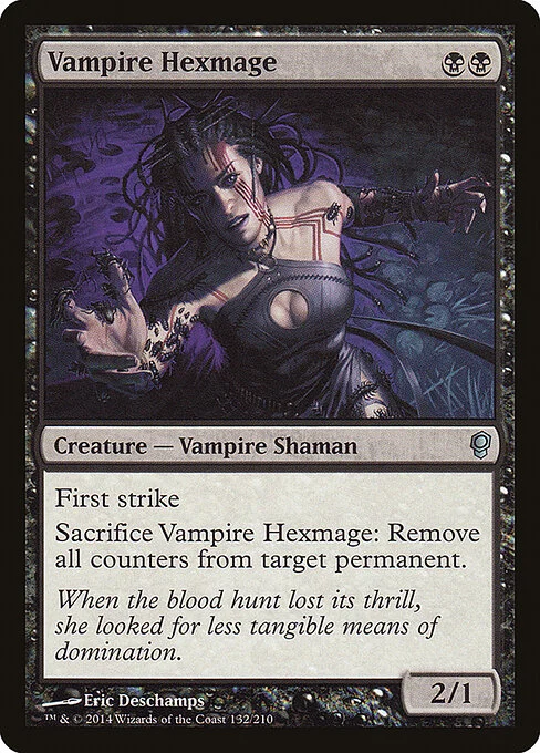 Vampire Hexmage, carta Magic di tipo Creature — Vampire Shaman illustrata da Eric Deschamps