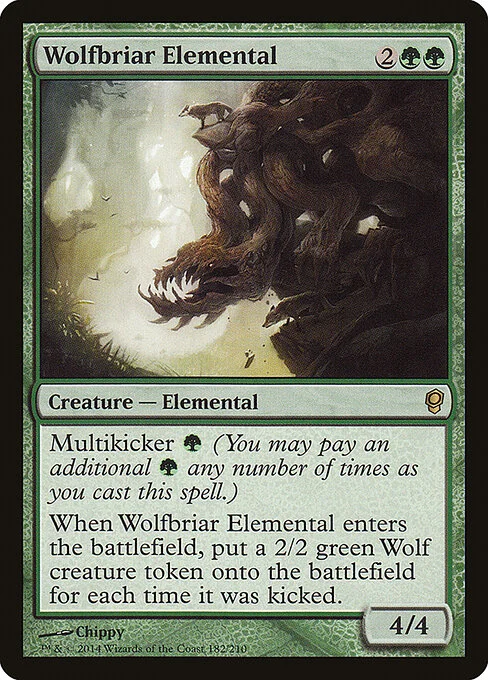 Wolfbriar Elemental, carta Magic di tipo Creature — Elemental illustrata da Chippy