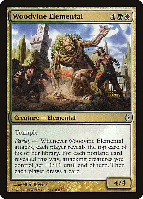 Woodvine Elemental, carta Magic di tipo Creature — Elemental illustrata da Mike Bierek